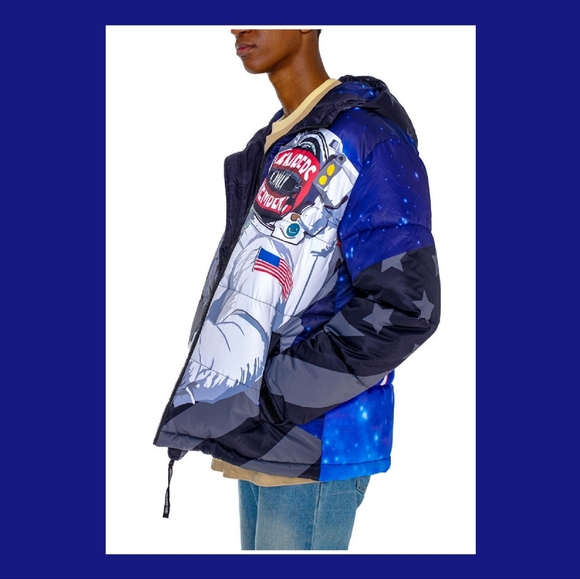 MEMBERS ONLY SPACE THEME PUFFER JACKET - Picture 3 of 4